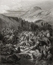 La Battaglia di Arsuf nel 1191, illustrazione da 